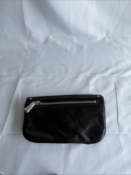 HOBO Accessories - HOBO Black Leather Zip Wristlet Pouch